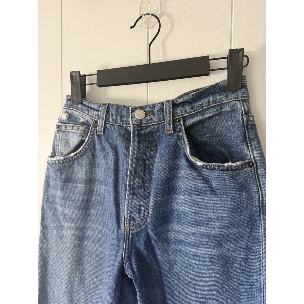 Reformation Cynthia High Relaxed Jeans Size 25 Antigua Wash Button Fly - Picture 3 of 11